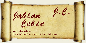 Jablan Ćebić vizit kartica